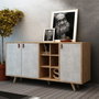 Hanah Home Prilika Consola Roble y Blanco